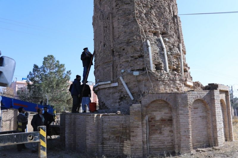 بازسازی منار پنجم مصلی گوهرشاد در هرات آغاز شد