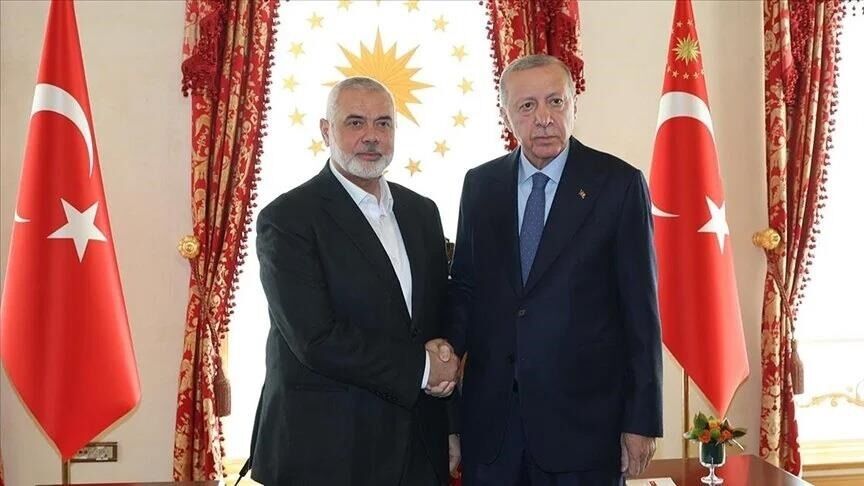 اردوغان با رییس دفتر سیاسی حماس در استانبول دیدار کرد