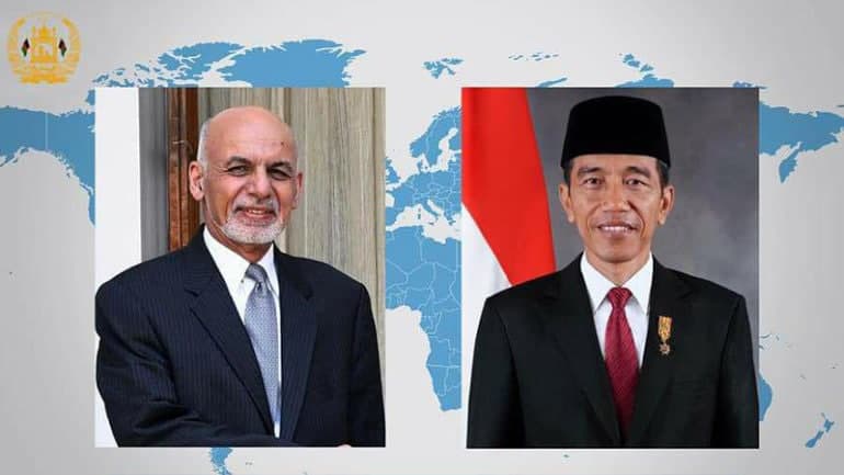 غنی و رییس جمهور اندونیزیا در مورد صلح افغانستان تلفنی صحبت کردند - خبرگزاری افغان ایرکا