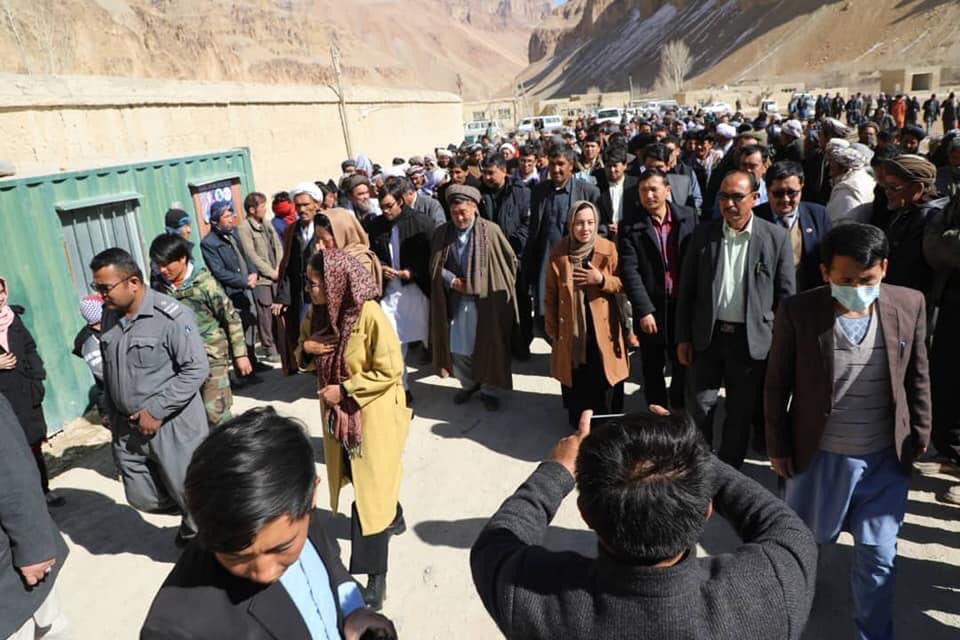 استقبال از معصومه بخشی، ولسوال جدید یکه ولنگ در بامیان - خبرگزاری افغان ایرکا