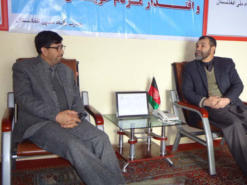  رئیس حزب افغانستان واحد با دبیرکل حزب رفاه ملی افغانستان دیدار نمود  - خبرگزاری افغان ایرکا