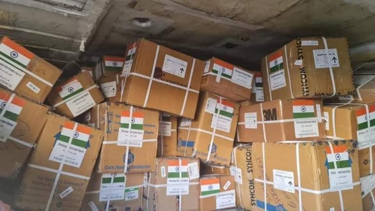 اولین محموله کمک های بشردوستانه هند پس از سقوط حکومت در افغانستان، به کابل رسید - خبرگزاری افغان ایرکا