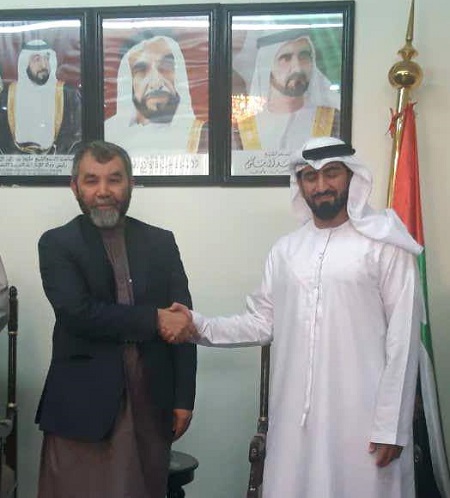 آقای محمد حسن جعفری عضو کمیته روابط بین الملل تیم دولت ساز با شارژ دافیر امارات متحده عربی دیدار و ملاقات نمود - خبرگزاری افغان ایرکا