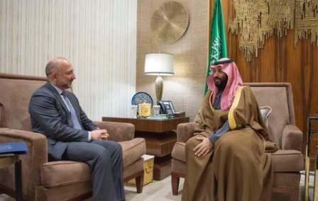 دیدار اتمر بامحمد بن سلمان ولیعهد عربستان سعودی - خبرگزاری افغان ایرکا