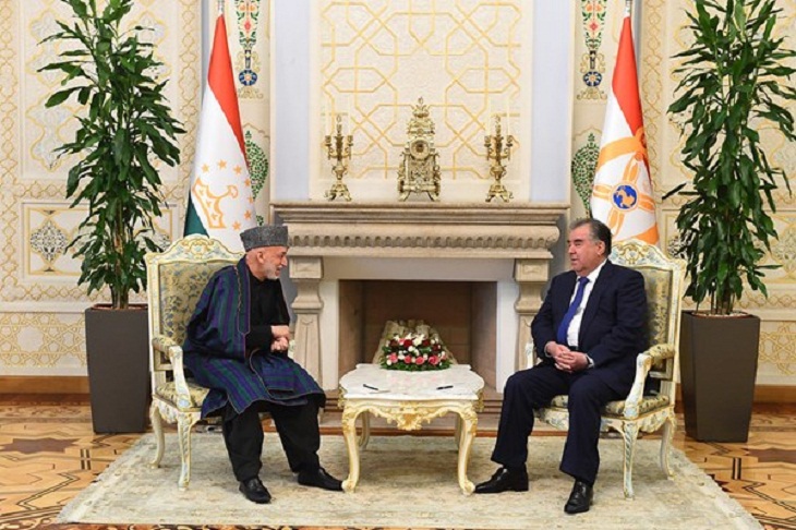 کرزی در سفر به تاجیکستان با رئیس جمهور این کشور دیدار و گفت وگو کرد - خبرگزاری افغان ایرکا
