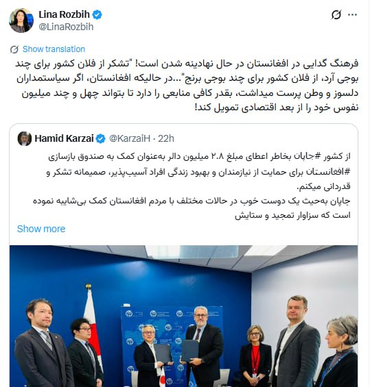 واکنش به تقدیر کرزی از کمک نقدی جاپان؛ خبرنگار: کشور را گدا ساخته و به این روز انداختید - تصویر دوم خبر