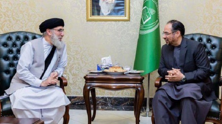 نشست گلبدین حکمت یار و صلاح الدین ربانی - خبرگزاری افغان ایرکا