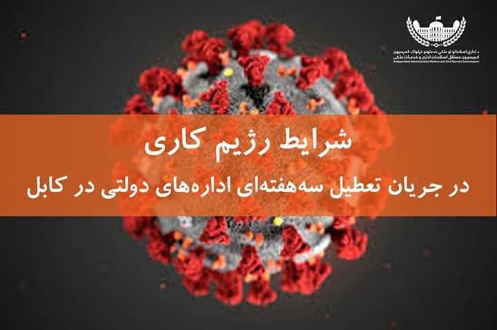  ویروس کرونا؛ کارکنان اداره های دولتی در کابل به تعطیلات سه هفته ای می روند  - خبرگزاری افغان ایرکا