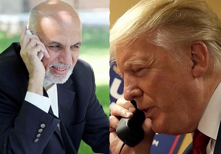 بررسی گزینه افزایش نظامیان آمریکایی در گفت وگوی تلفنی «ترامپ» و «اشرف غنی» - خبرگزاری افغان ایرکا