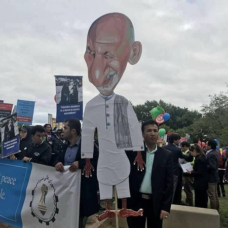 تظاهرات هواداران جنبش روشنایی در استرالیا همزمان با دیدار غنی - خبرگزاری افغان ایرکا