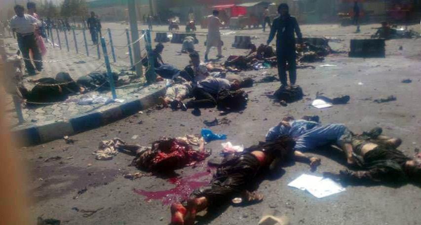 انفجار شدید در بین راهپیمایان جنبش روشنایی - تصویر دوم خبر