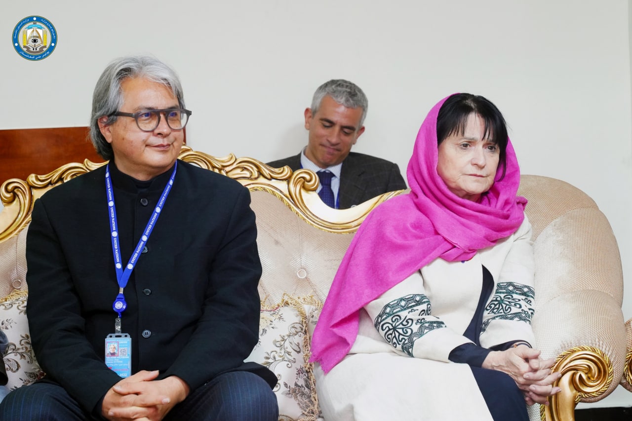 سراج الدین حقانی در مورد حقوق انسان ها با رییس بخش حقوق بشر سازمان ملل گفتگو کرد - تصویر دوم خبر