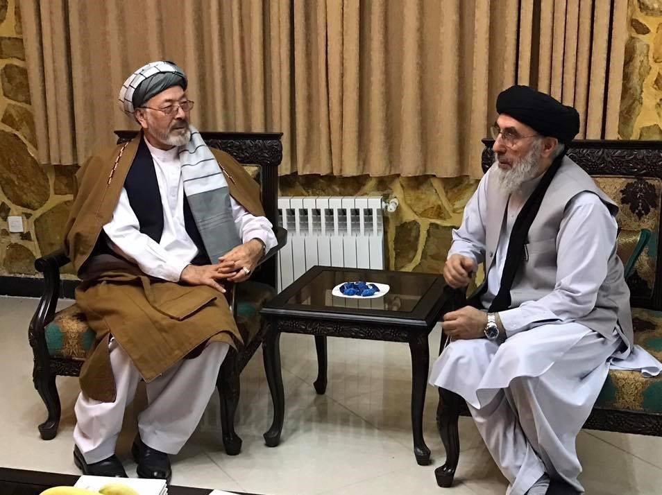 دیدار محمد کریم خلیلی، معاون پیشین رییس جمهور با گلبدین حکمتیار - خبرگزاری افغان ایرکا