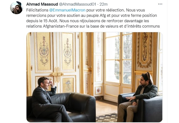  احمد مسعود پیروزی ماکرون در انتخابات فرانسه را تبریک گفت - خبرگزاری افغان ایرکا