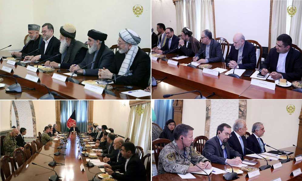 برگزاری نشست مشترک «غنی» و «خلیلزاد» با شخصیت های سیاسی و جهادی کشور - خبرگزاری افغان ایرکا