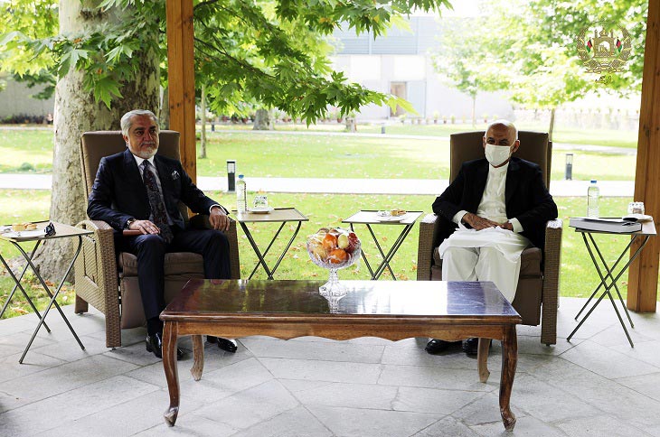 گفتگوی عبدالله و غنی در مورد روند صلح و آمادگی برای مذاکرات بین‎الافغانی - خبرگزاری افغان ایرکا