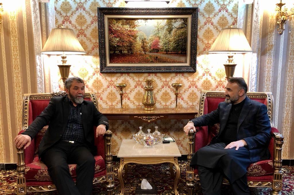 دبیر کل حزب رفاه ملی افغانستان با استاد عطامحمد نور رئیس شورای اجرائی جمعیت اسلامی افغانستان دیدار نمود - خبرگزاری افغان ایرکا