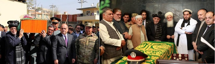 مراسم تشییع جنازه فرمانده پلیس پکتیا در کابل با حضور رئیس جمهور برگزار شد - خبرگزاری افغان ایرکا
