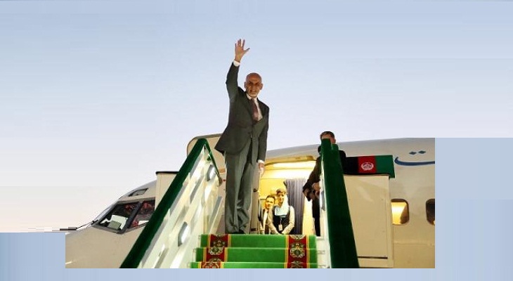 رئیس  جمهور غنی براى اشتراک در مراسم اختتامیۀ کار پروژۀ تاپی عازم ترکمنستان شد - خبرگزاری افغان ایرکا