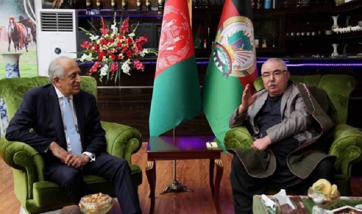 دیدار خلیلزاد با دوستم، حکمتیار و صلاح الدین ربانی - خبرگزاری افغان ایرکا