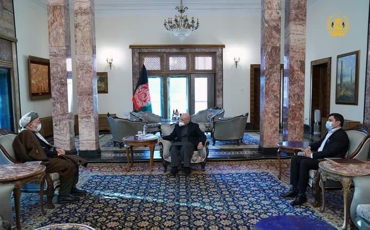 دیدار استاد خلیلی با محمد اشرف غنی رییس جمهور کشور - خبرگزاری افغان ایرکا
