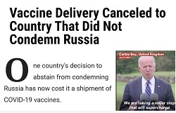  به کشورهایی که روسیه را محکوم نکردند، واکسن نمی دهند! - خبرگزاری افغان ایرکا