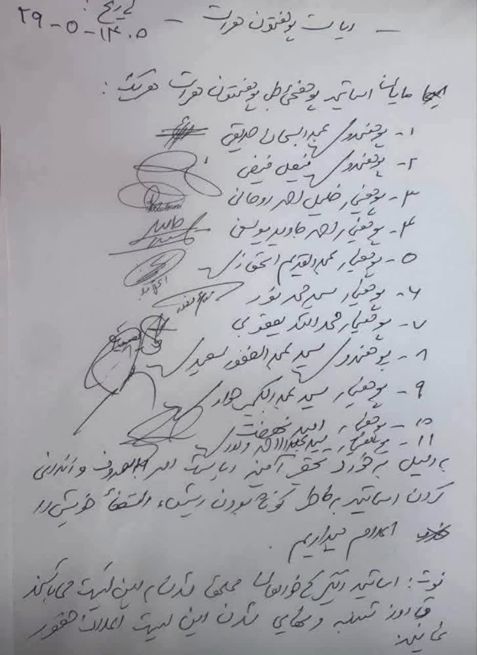 د 11 استادانو استعفا؛ د «لنډې ږیرې» په جرم د نیول کېدو په اعتراض کې - تصویر دوم خبر