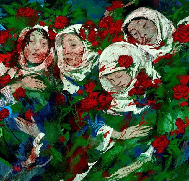 اثر زیبا از هنرمند نام آشنای ایرانی برای دخترکان شهید کابل - تصویر دوم خبر