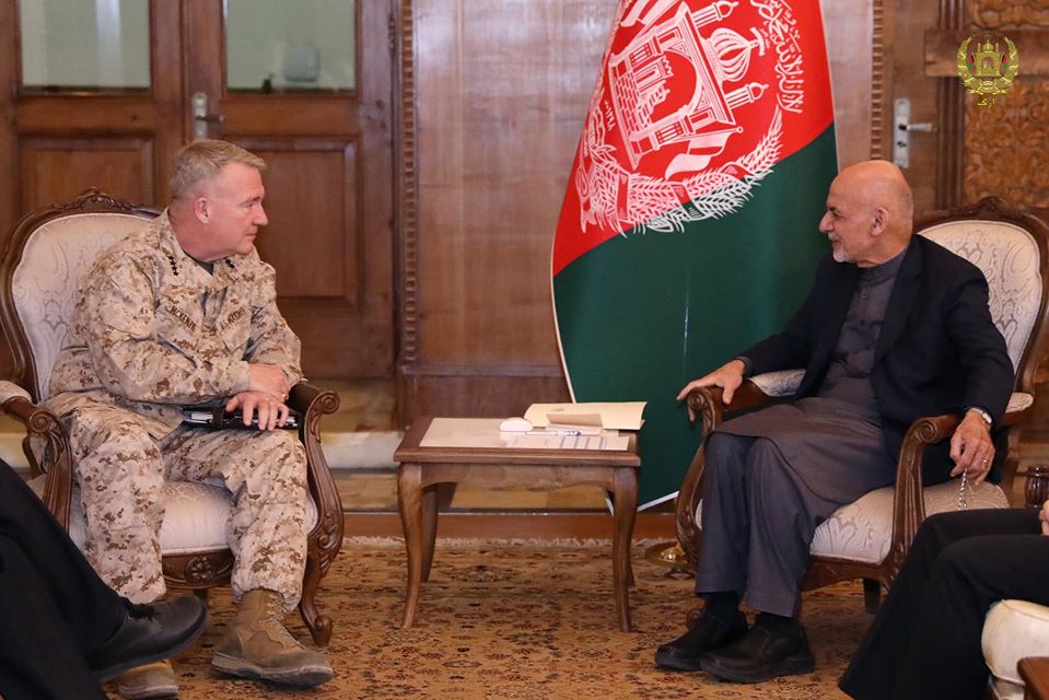 غنی با قوماندان فرماندهی مرکزی اردوی آمریکا دیدار کرد - خبرگزاری افغان ایرکا