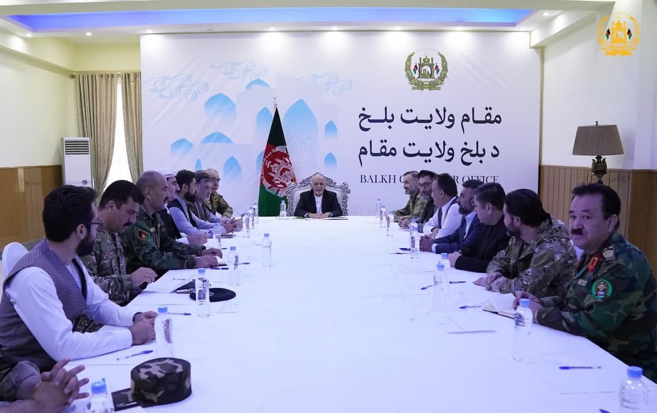  رییس جمهو غنی در بلخ نشست فوق العاده ی امنیتی برگزار کرد  - خبرگزاری افغان ایرکا