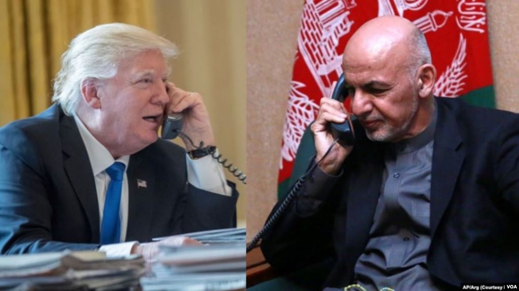 ترمپ و غنى در مورد تحولات اخیر صلح صحبت نمودند - خبرگزاری افغان ایرکا