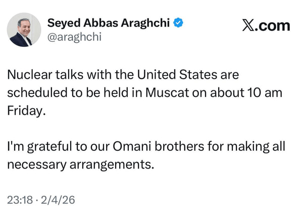 عراقچی: مذاکرات هسته ای با آمریکا جمعه در مسقط برگزار می شود - تصویر دوم خبر