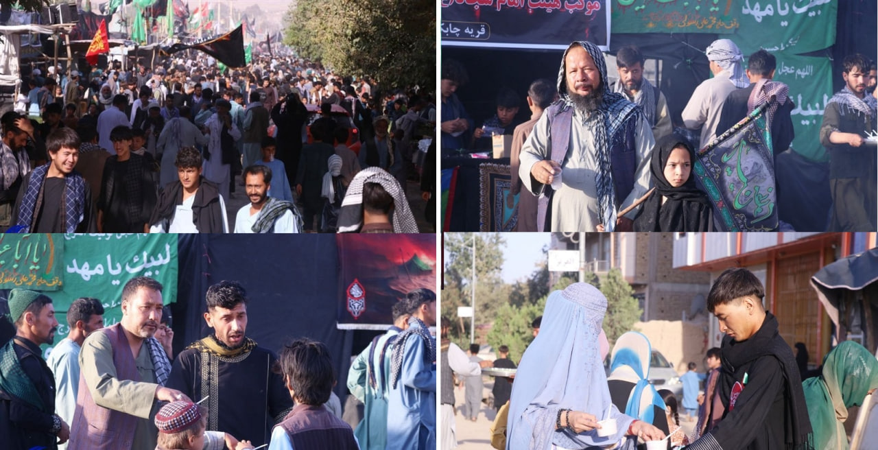 مراسم اربعین حسینی با حضور پرشور زائران در زیارت امام زاده یحیی(ع) ولایت سرپل برگزار شد
