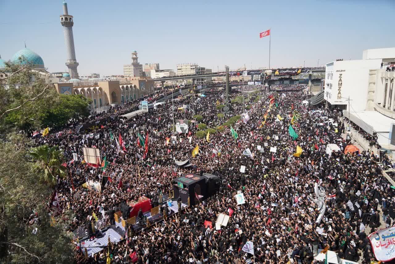 تشییع پیکر رهبر شهید ایران از نجف تا کربلا - گالری تصاویر خبر