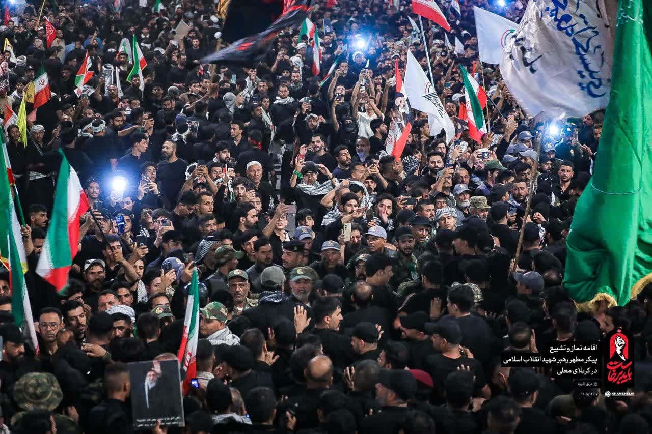 تشییع پیکر رهبر شهید ایران از نجف تا کربلا - گالری تصاویر خبر