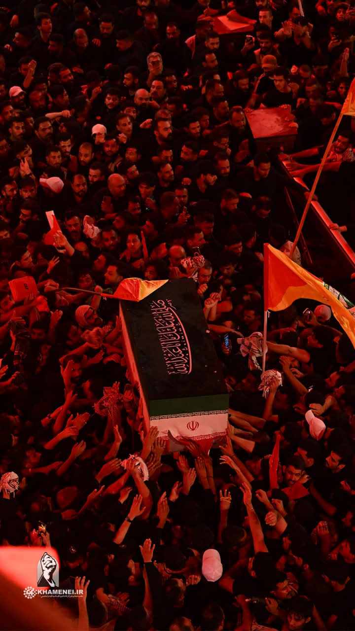تشییع پیکر رهبر شهید ایران از نجف تا کربلا - گالری تصاویر خبر