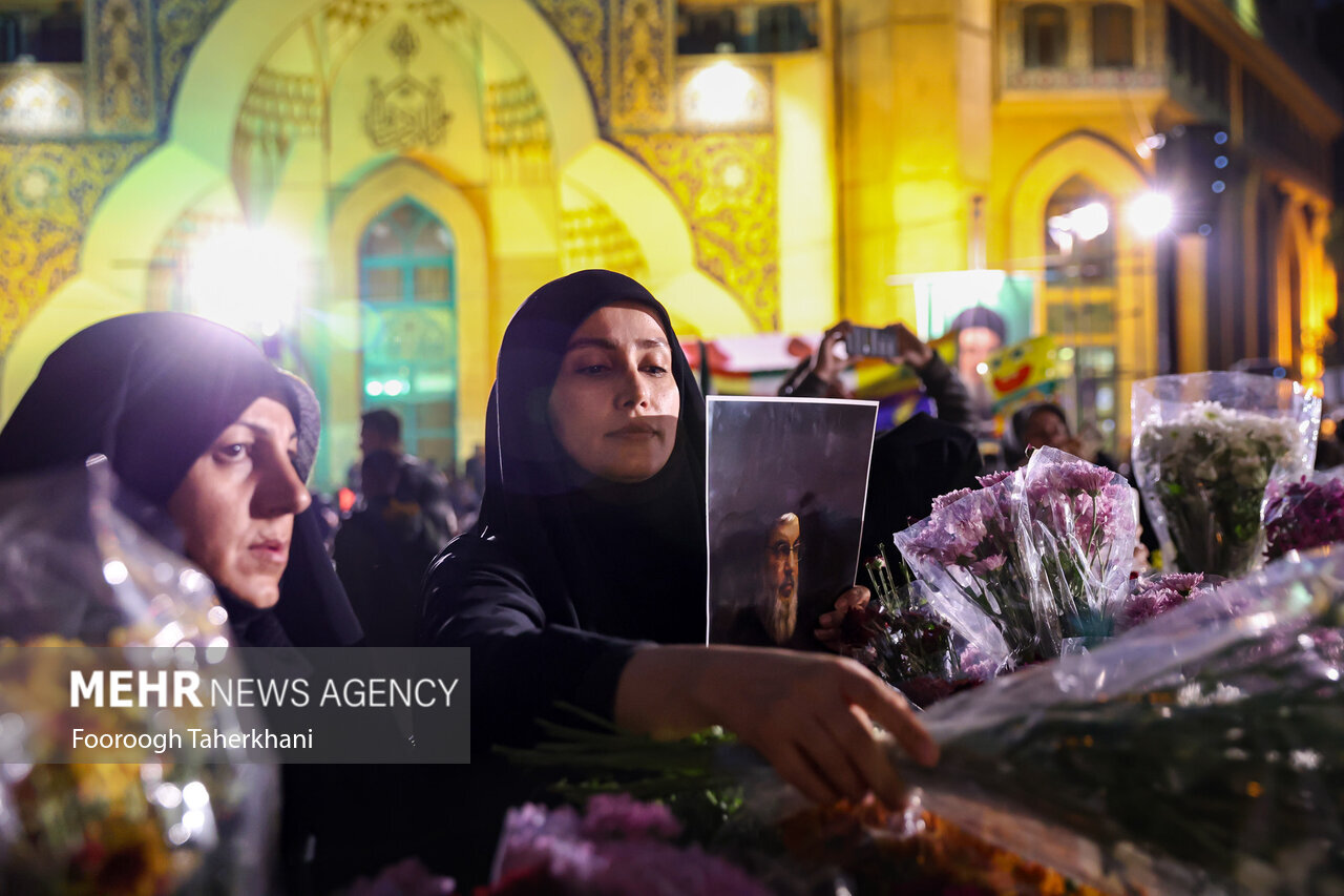  گلباران تصویر سید مقاومت در میدان فلسطین تهران 