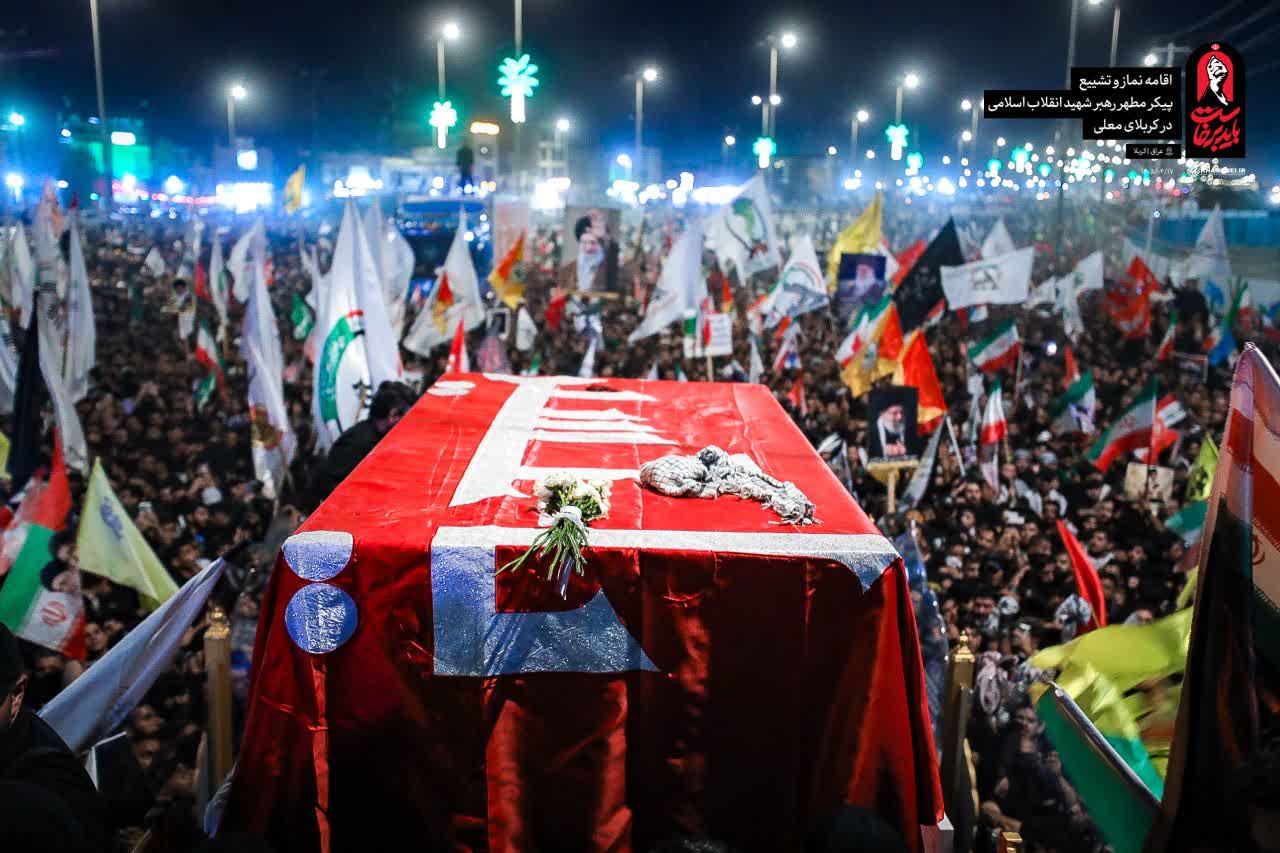 تشییع پیکر رهبر شهید ایران از نجف تا کربلا - گالری تصاویر خبر