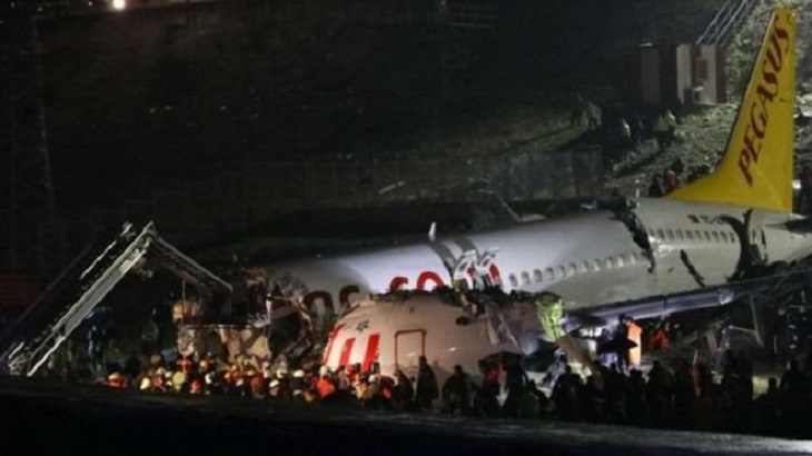 سانحه هواپیمای مسافربری ترکیه: سه کشته و 150 مجروح