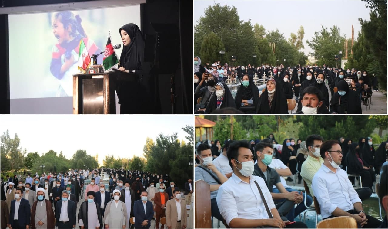 مراسم یادبود شهدای دانش آموز مکتب سیدالشهدا کابل و لوگر در دانشگاه مفید قم برگزار شد