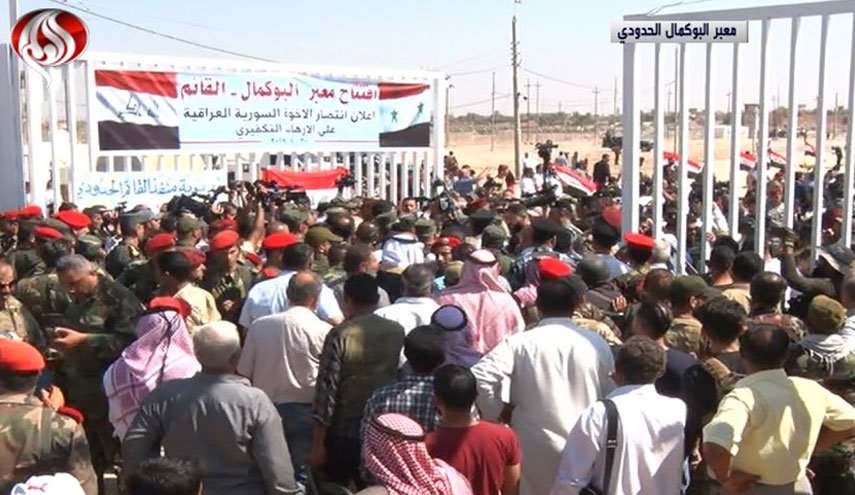 بازگشایی رسمی گذرگاه «البوکمال-القائم» در مرز سوریه و عراق 