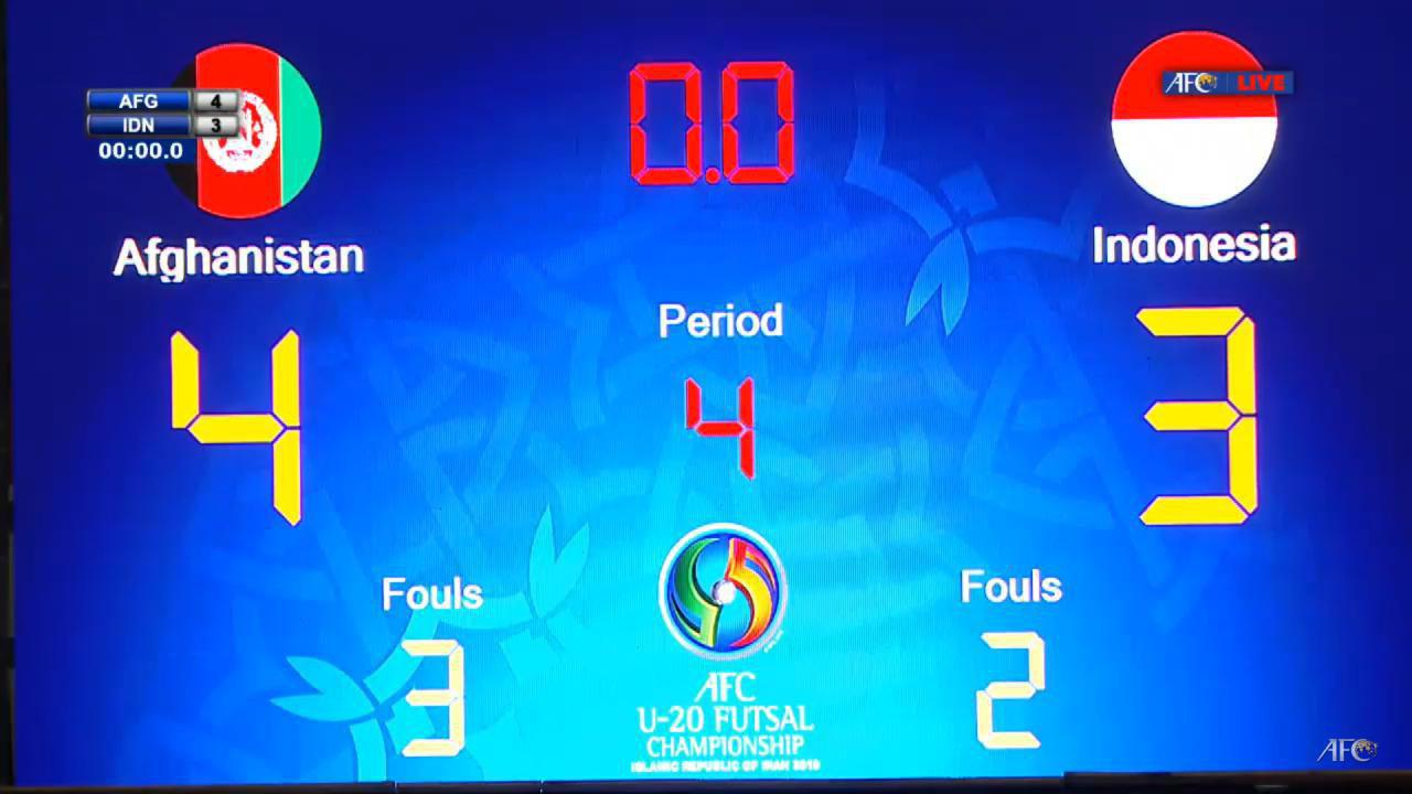 صعود جوانان افغانستان به فینال فوتسال قهرمانی آسیا