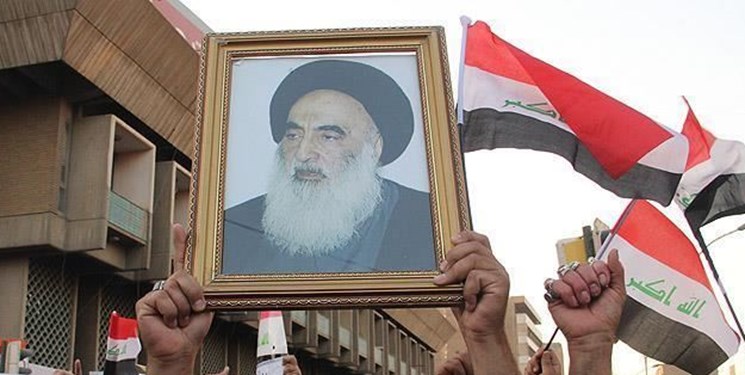 عراقی ها در اعتراض به توهین سعودی ها به آیت الله سیستانی به خیابان ها آمدند + فیلم